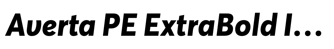Averta PE ExtraBold Italic